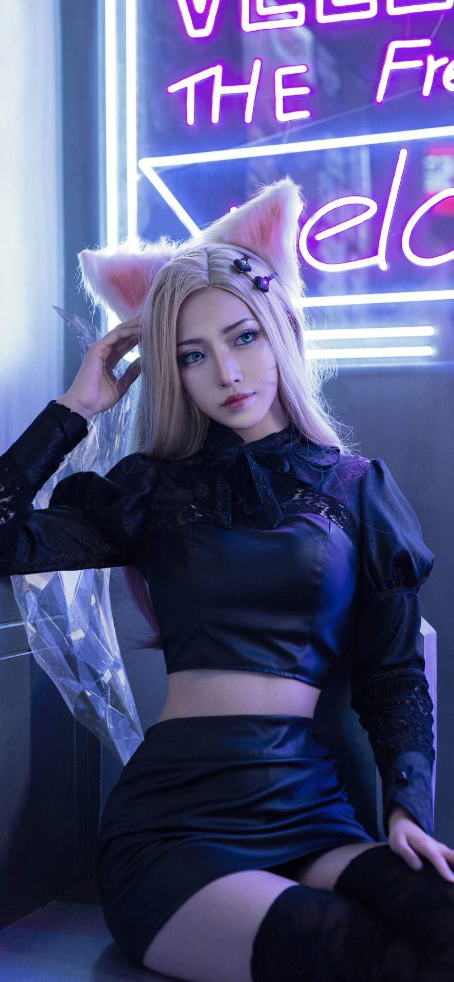 微信聊天背景超清猫女