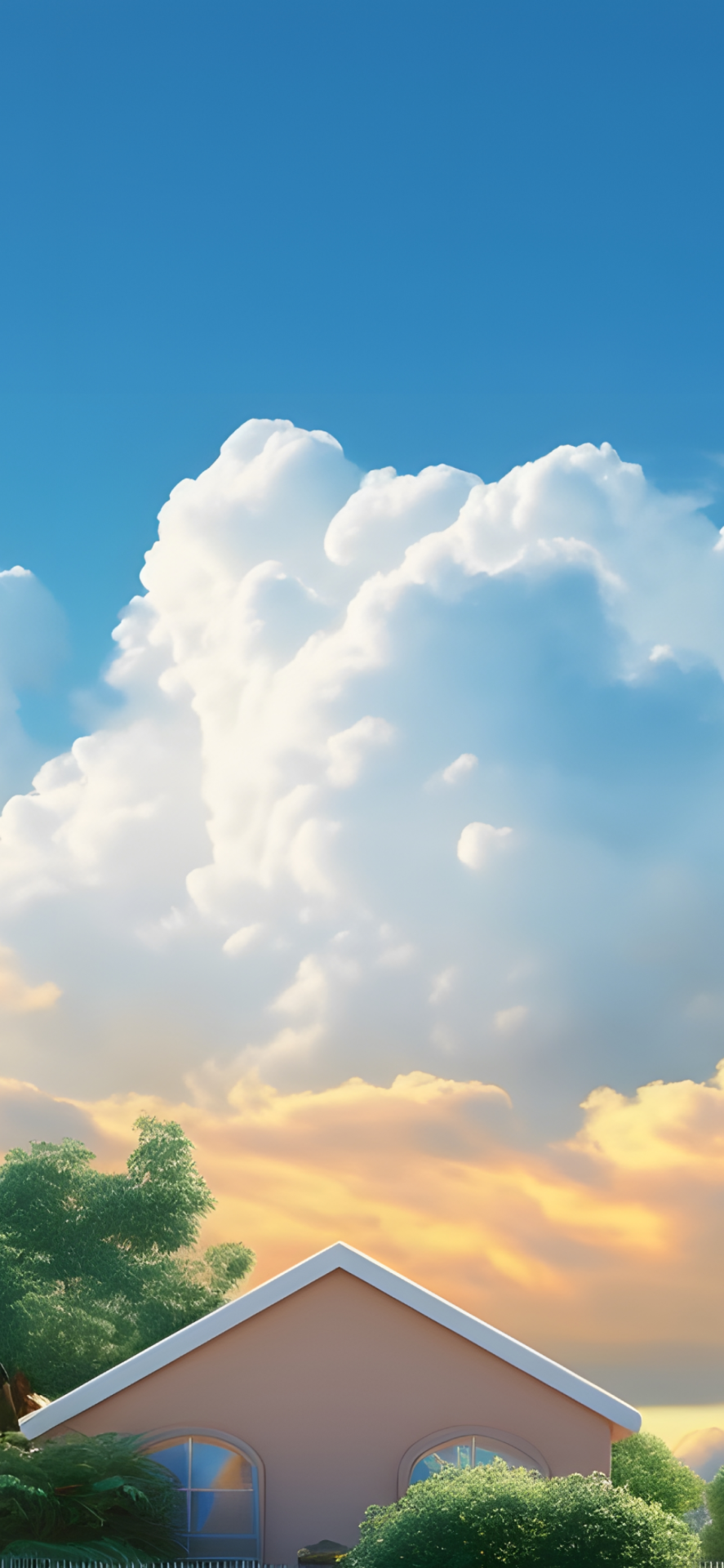 藍天白雲治愈美景