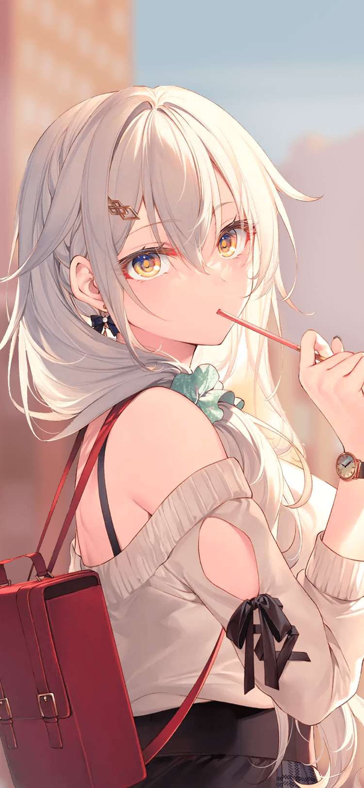 微信壁紙白毛少女-主題鎖屏