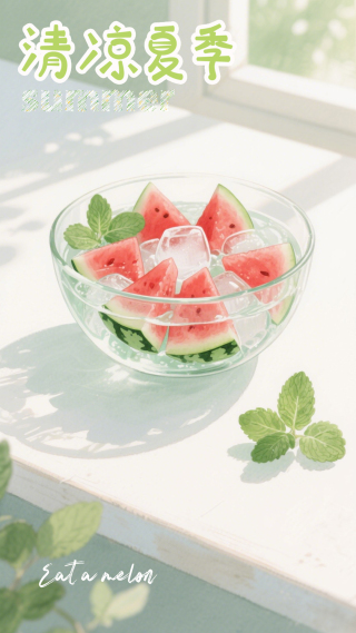 清凉夏季水果壁纸