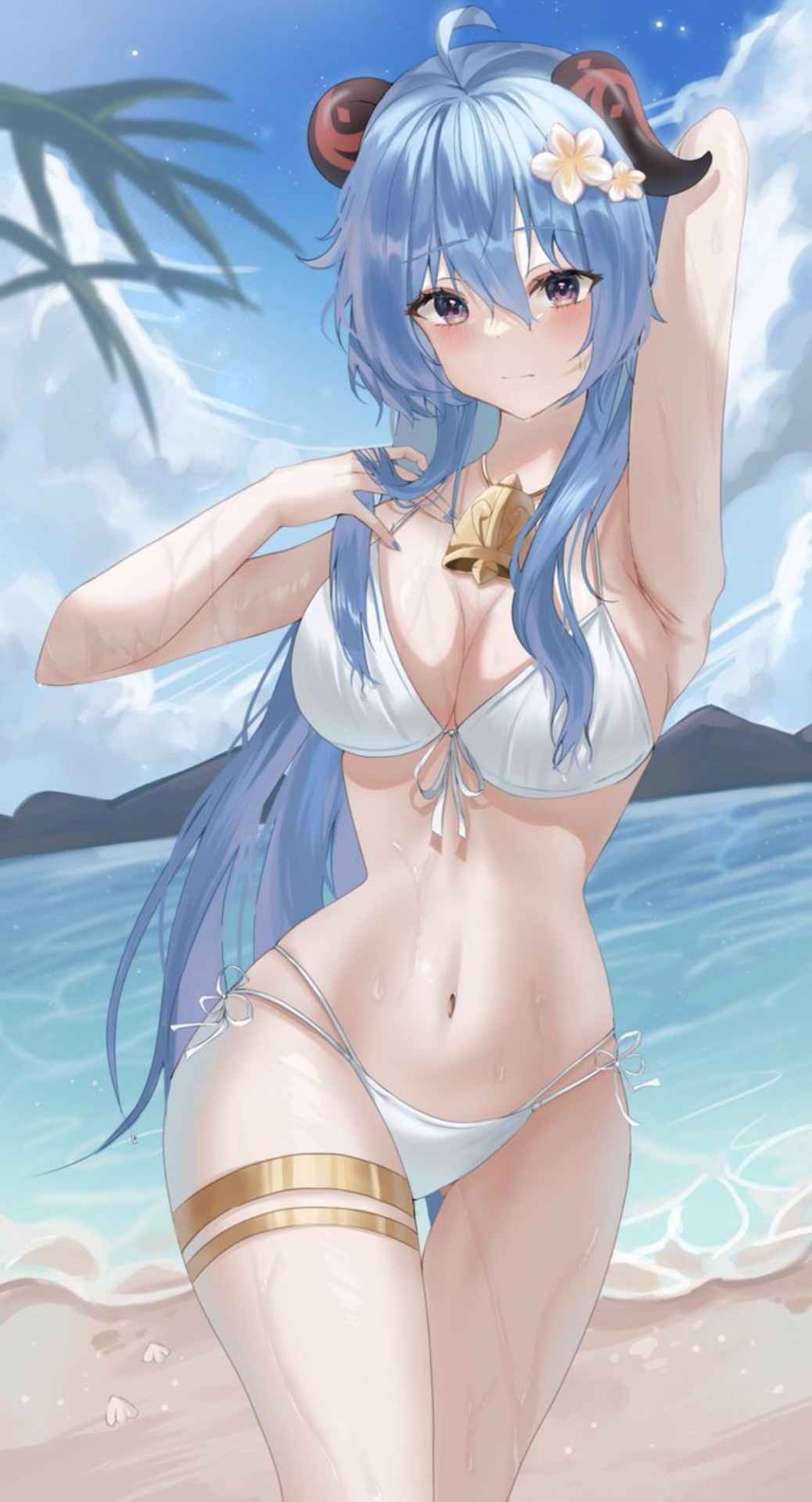 沙滩泳装 甘雨