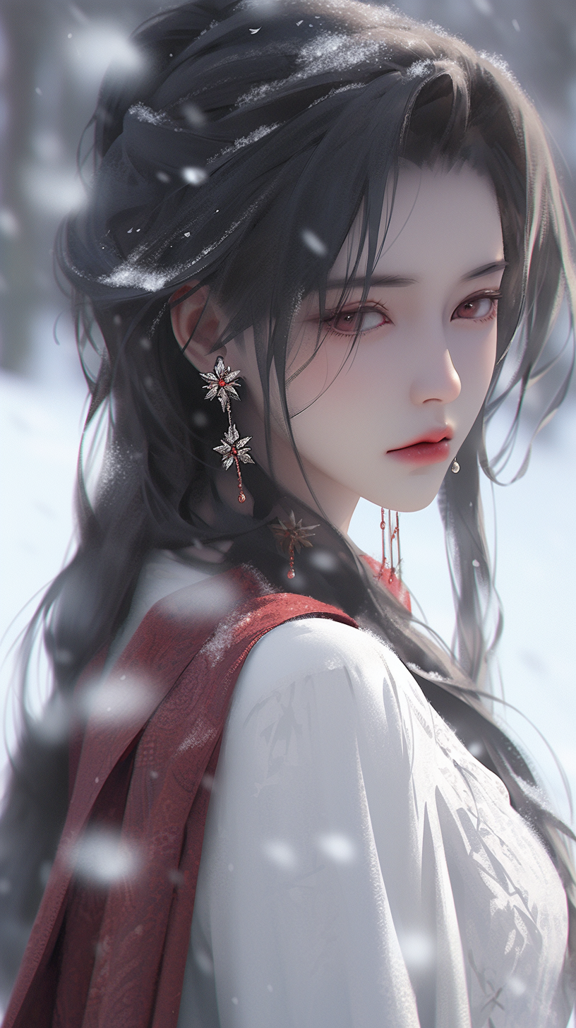 雪地 美女