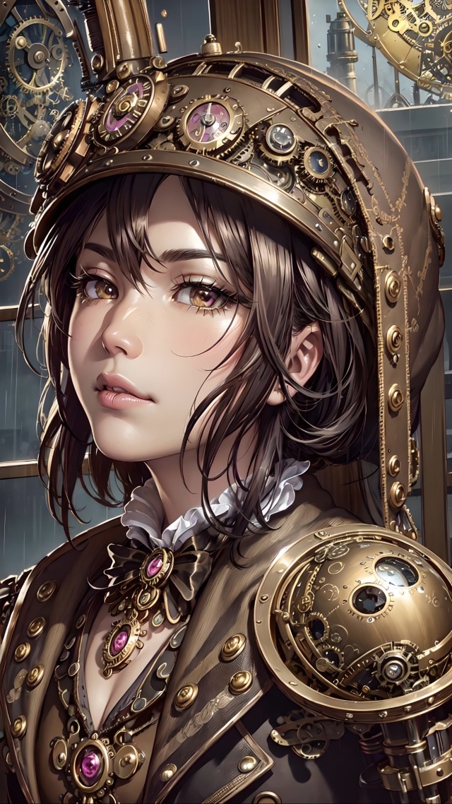 蒸汽波風格女戰士