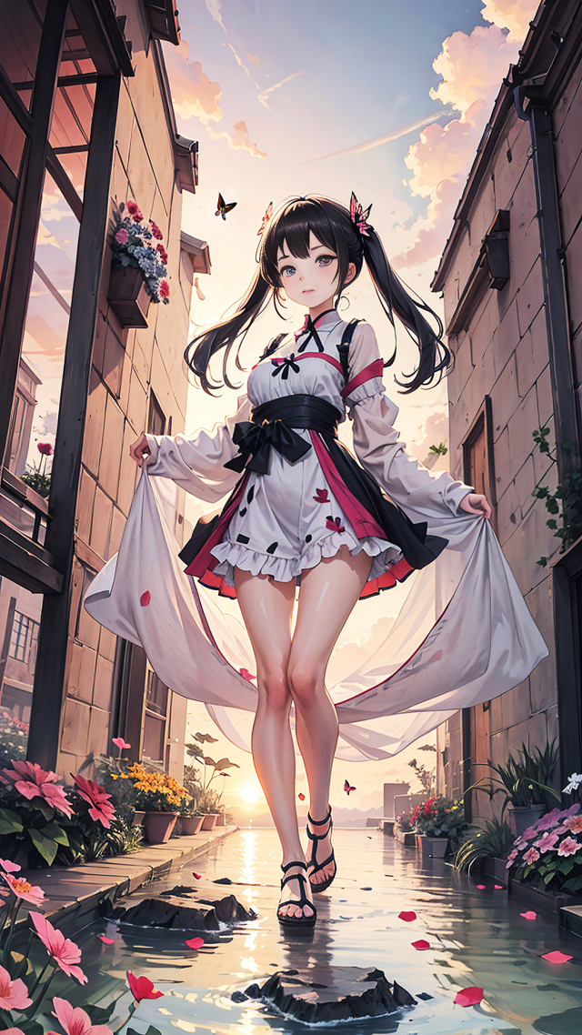 連衣裙的女孩