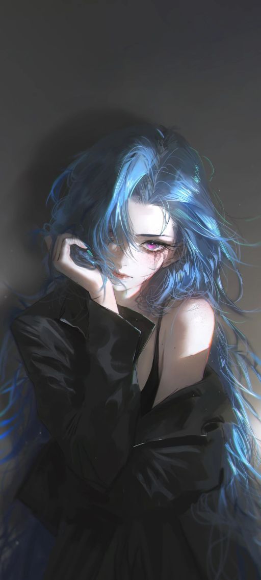 蓝发女孩