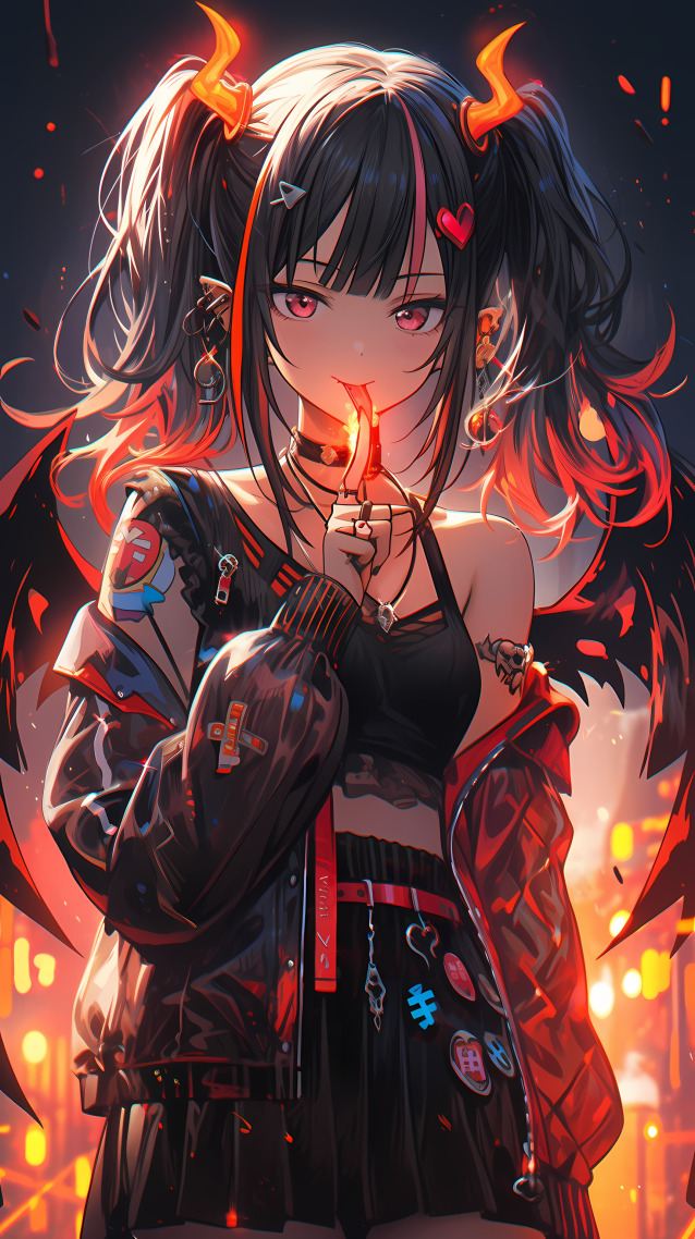 调皮萝莉(动漫手机静态壁纸) - 动漫手机壁纸下载 - 元气壁纸