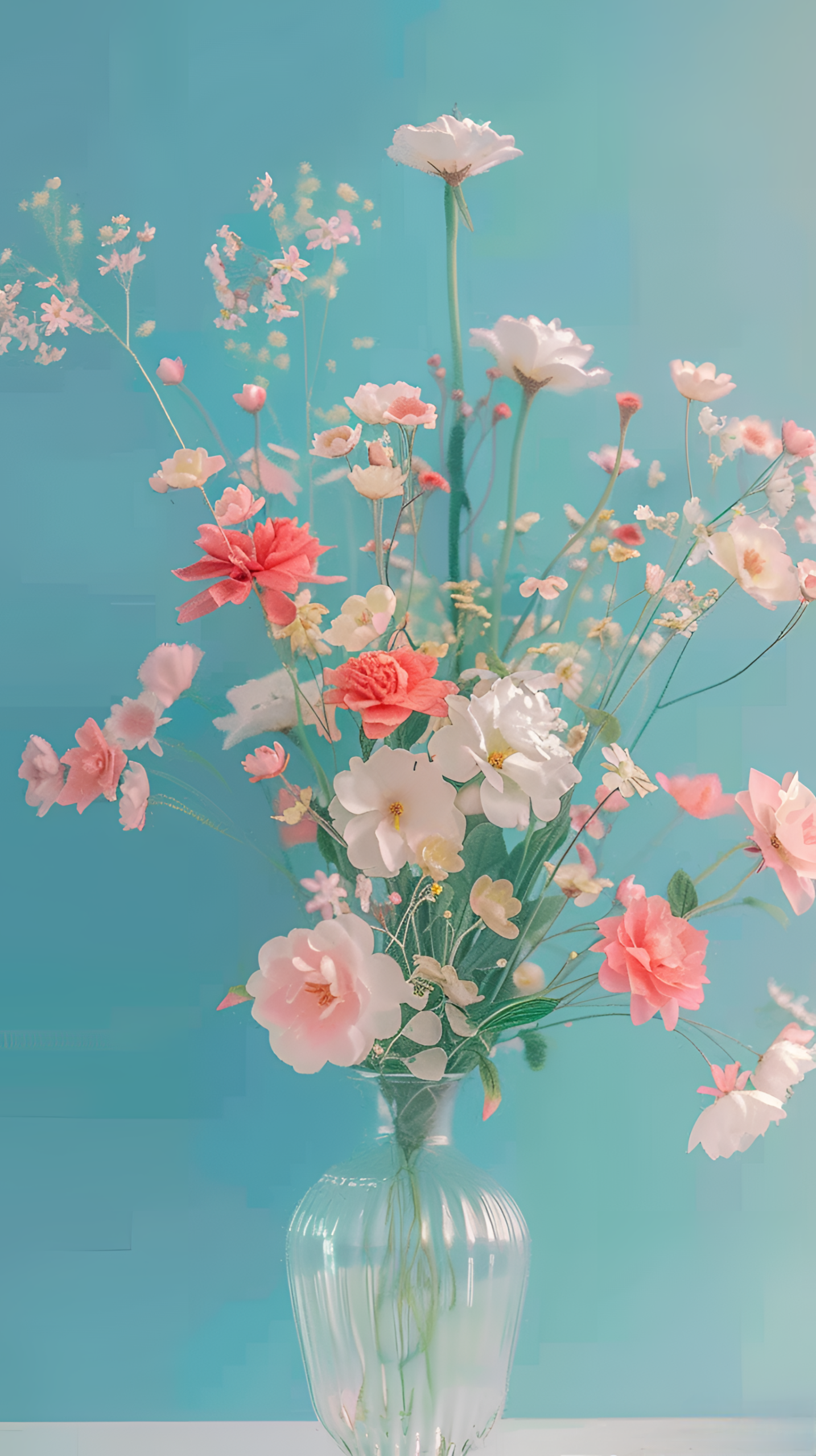 清新護眼綠色繁花