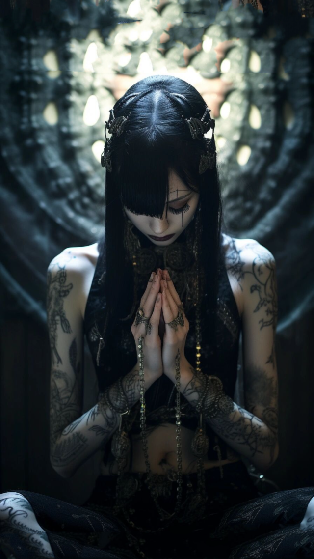 暗黑系紋身美女