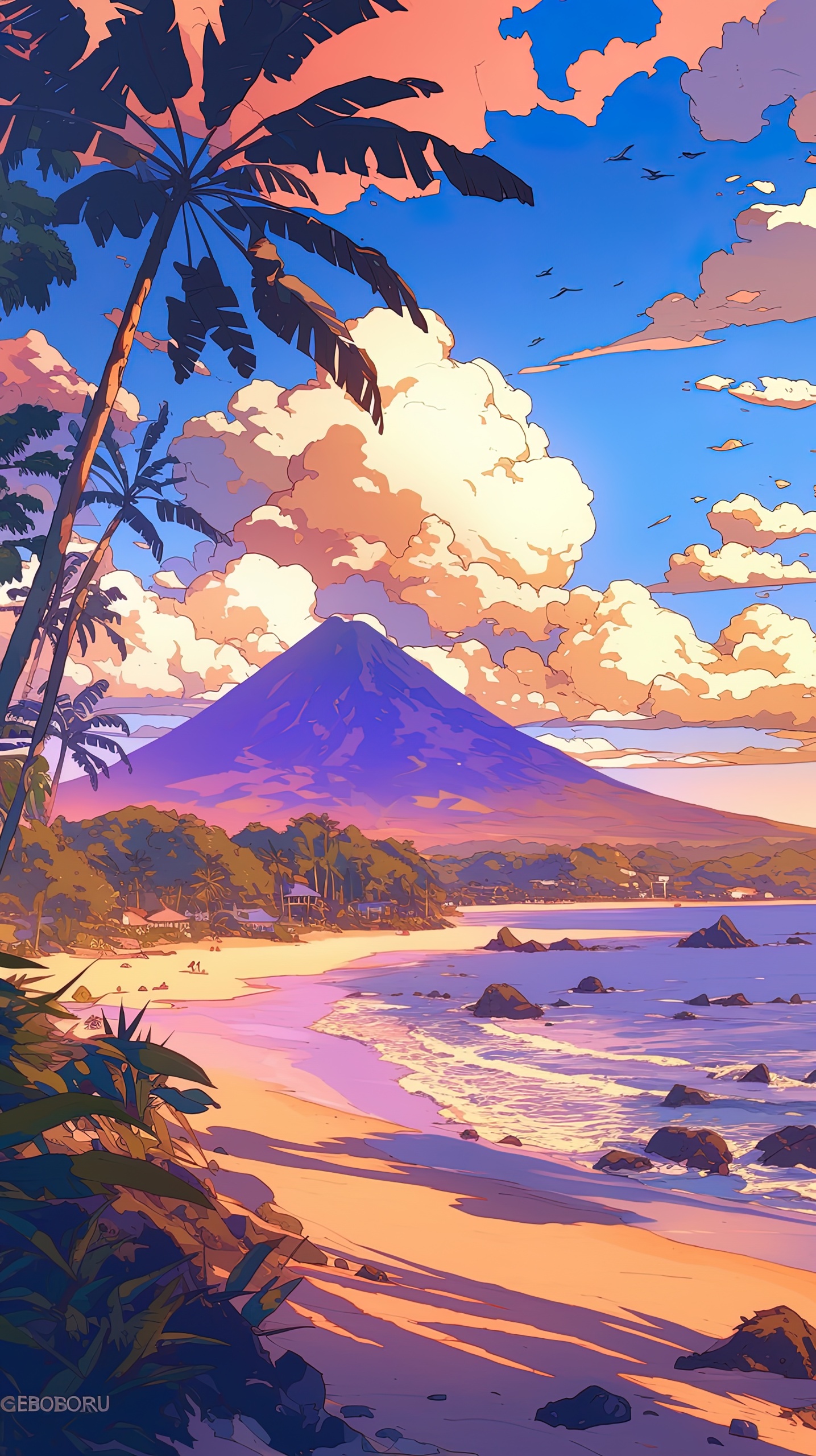 海滩与火山