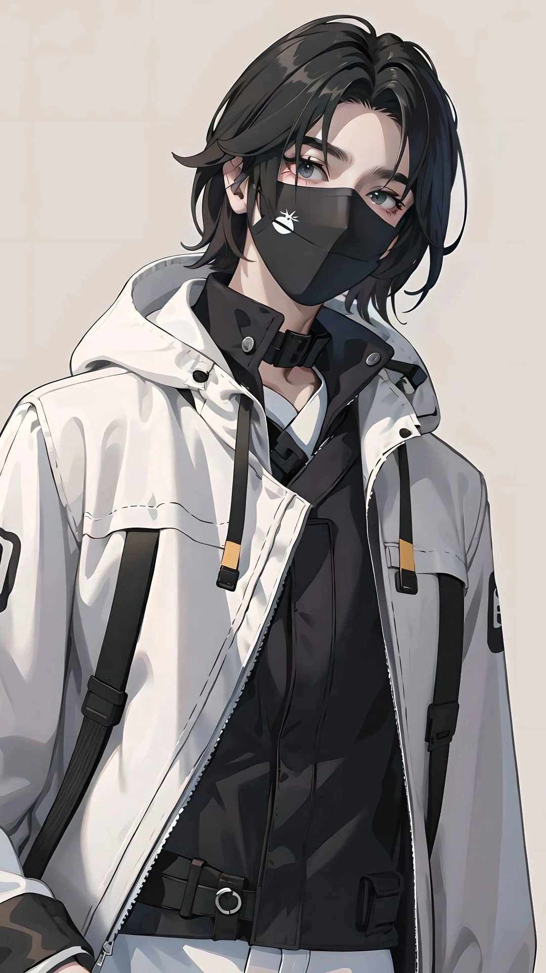带口罩少年