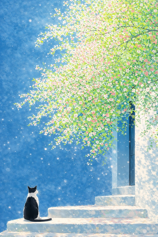 小黑猫与蓝天