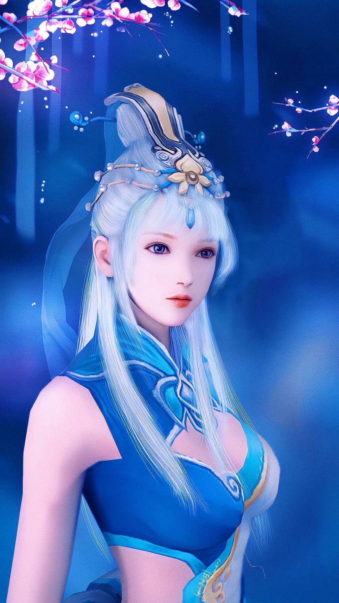藍色美女