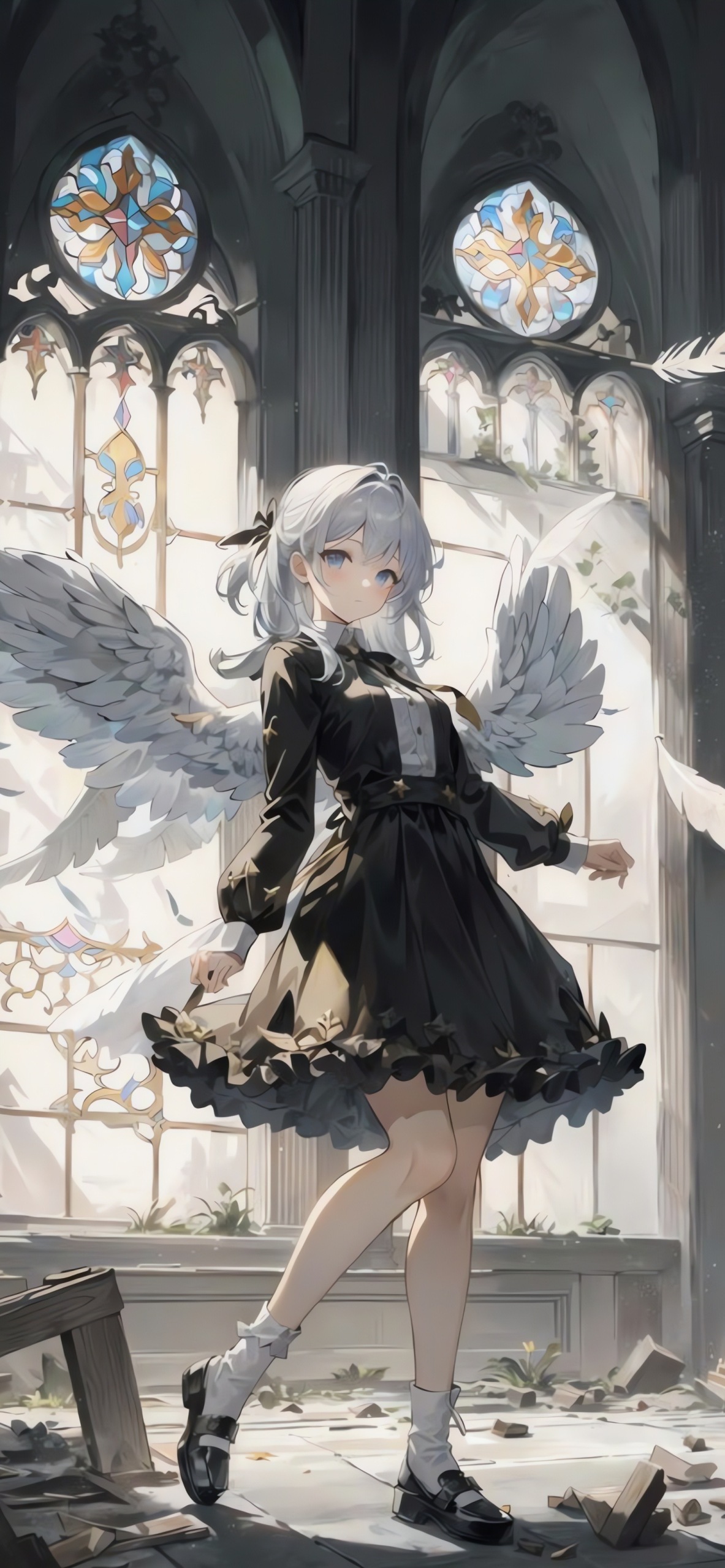 天使翅膀美少女