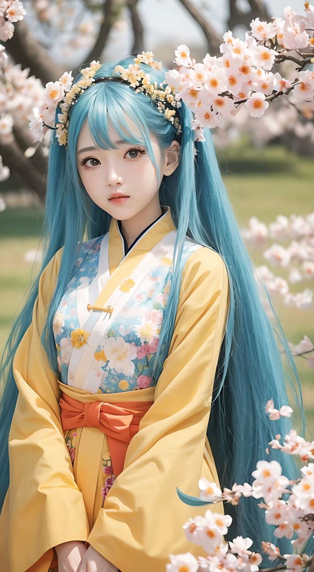 蓝发美女②