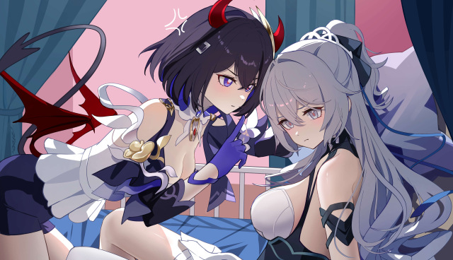 小恶魔希儿教训工作狂布洛妮娅姐姐