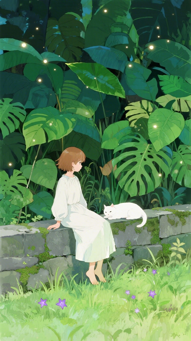 女孩与猫咪