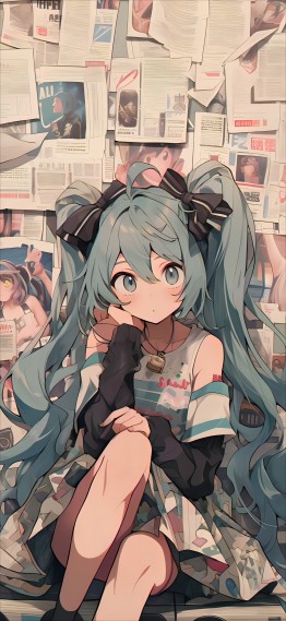 绿发少女