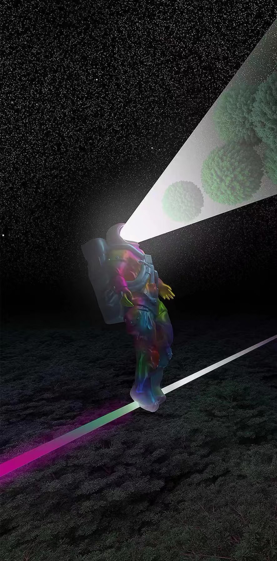 開燈壁紙