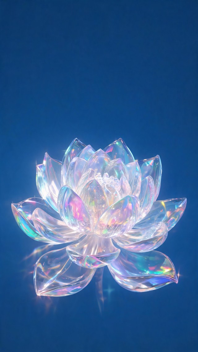 玻璃莲花·深海幽蓝
