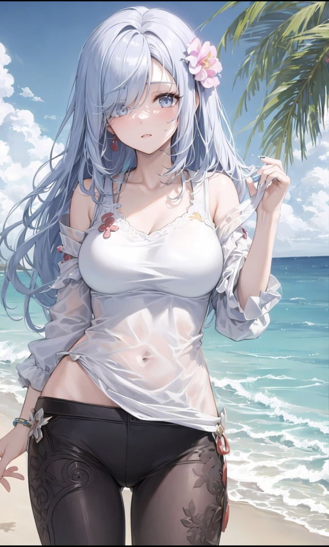 海边，申鹤