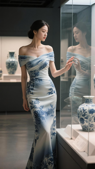 青花瓷美女