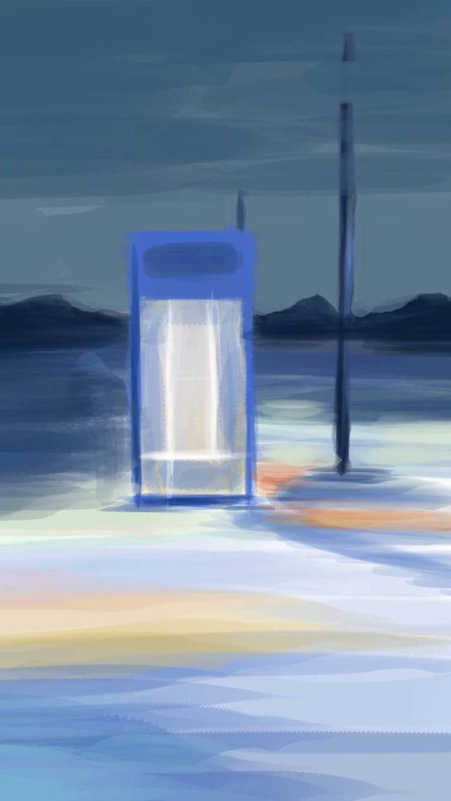 蓝色风景