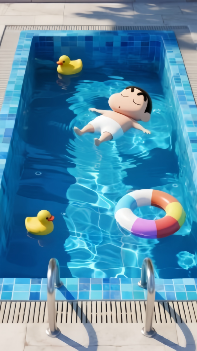 小新游泳