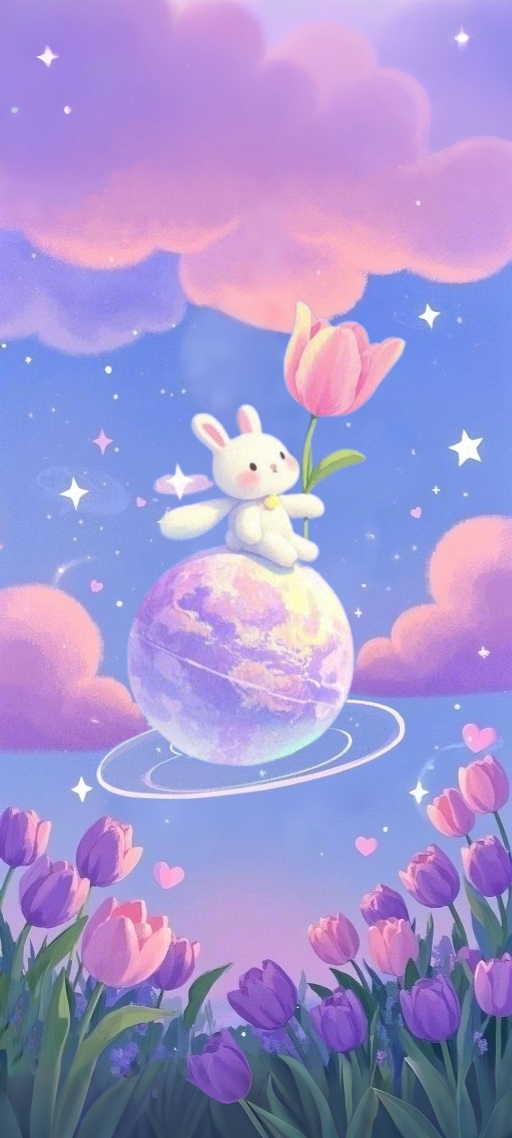 星球之上 小兔與鬱金香的浪漫邂逅