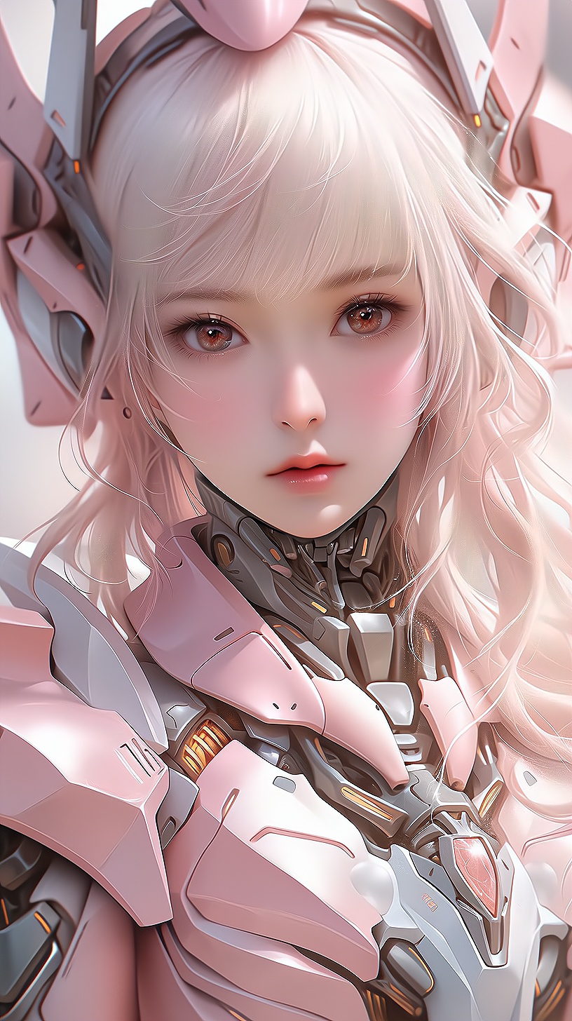 粉色系機甲美少女壁紙