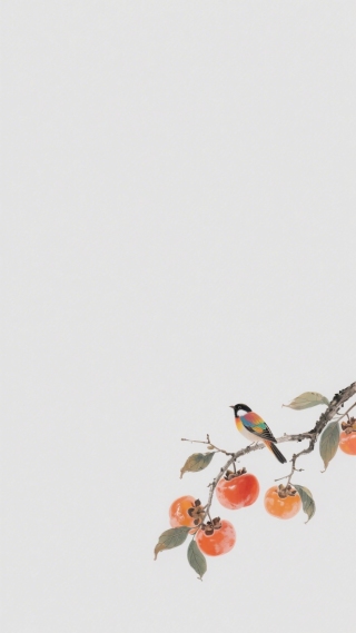 柿子与鸟儿