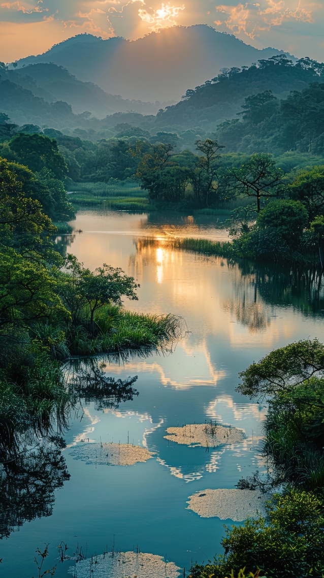 宁静绿色森林