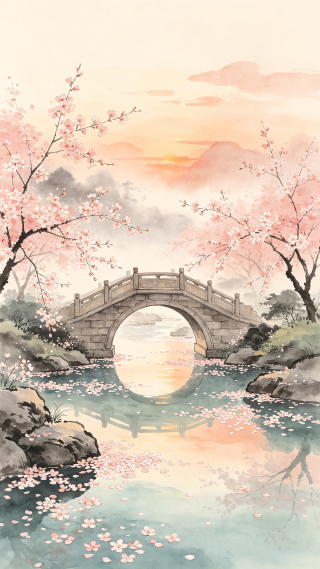 樱桥晚照