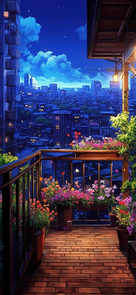 阳台夜景