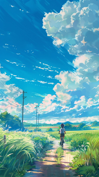 盛夏的乡村小道