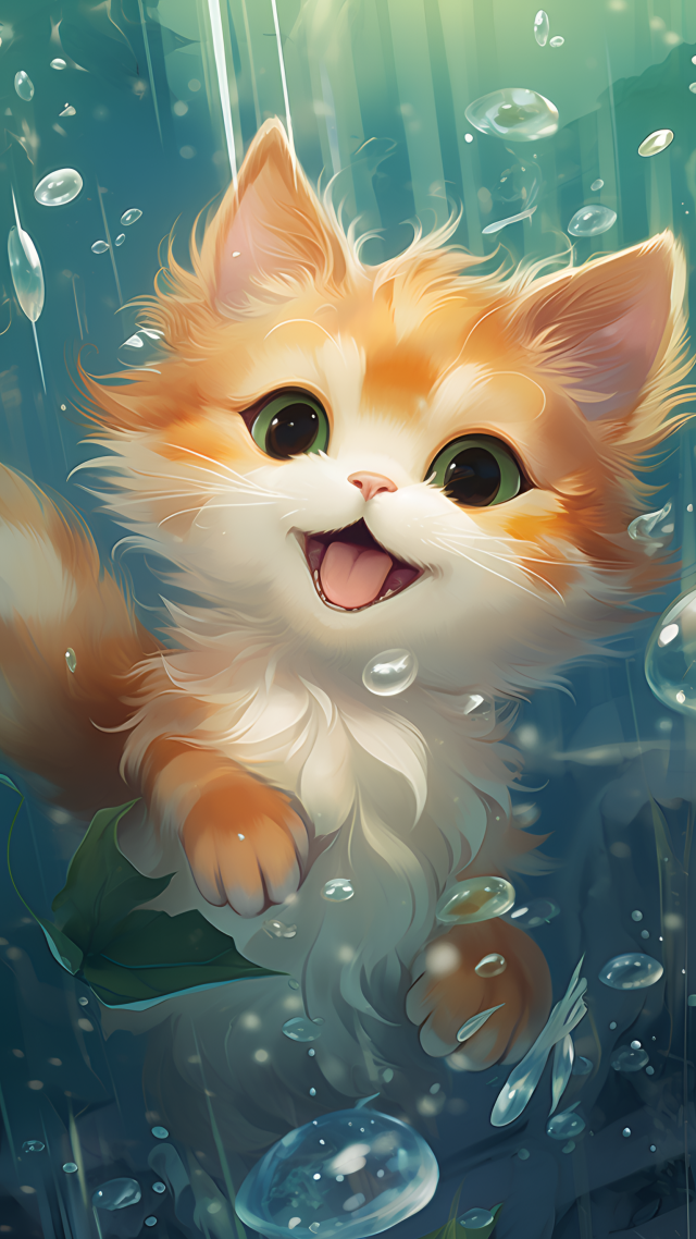 水中猫咪