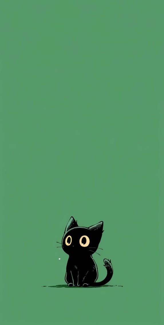 可爱的小黑猫