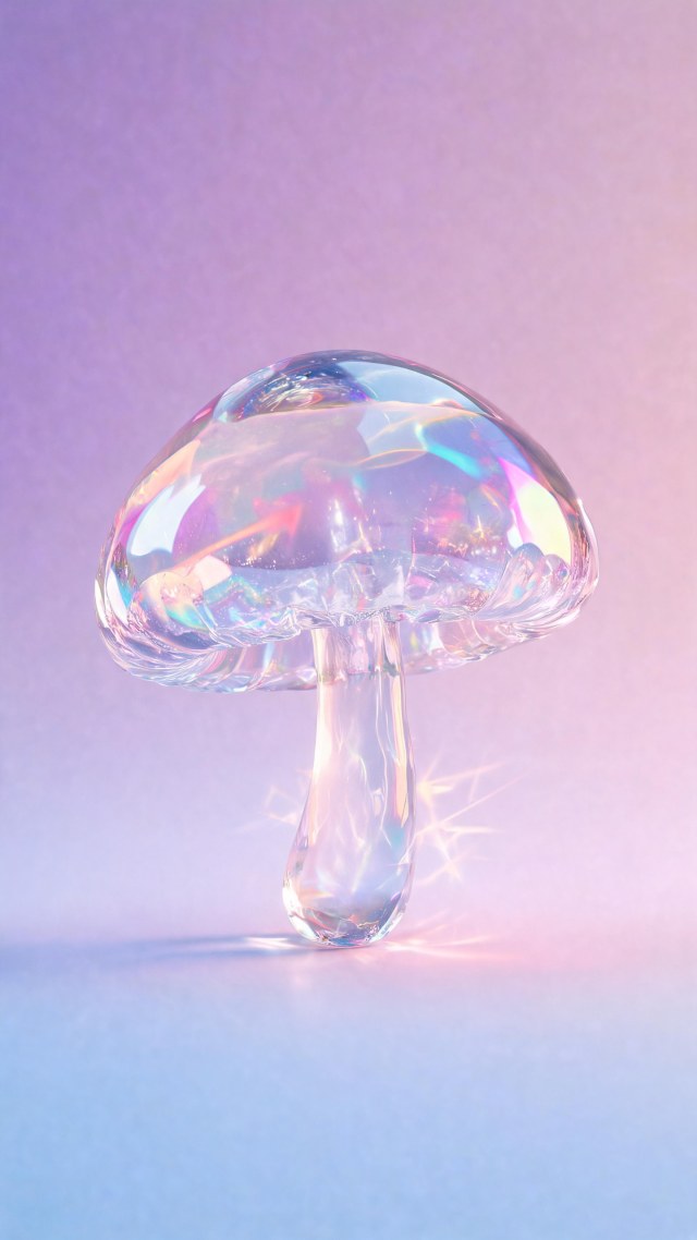 晶体蘑菇·粉彩渐变