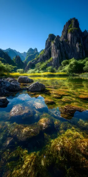 静谧山湖 ，自然镜像