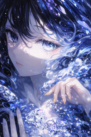 蓝发少女