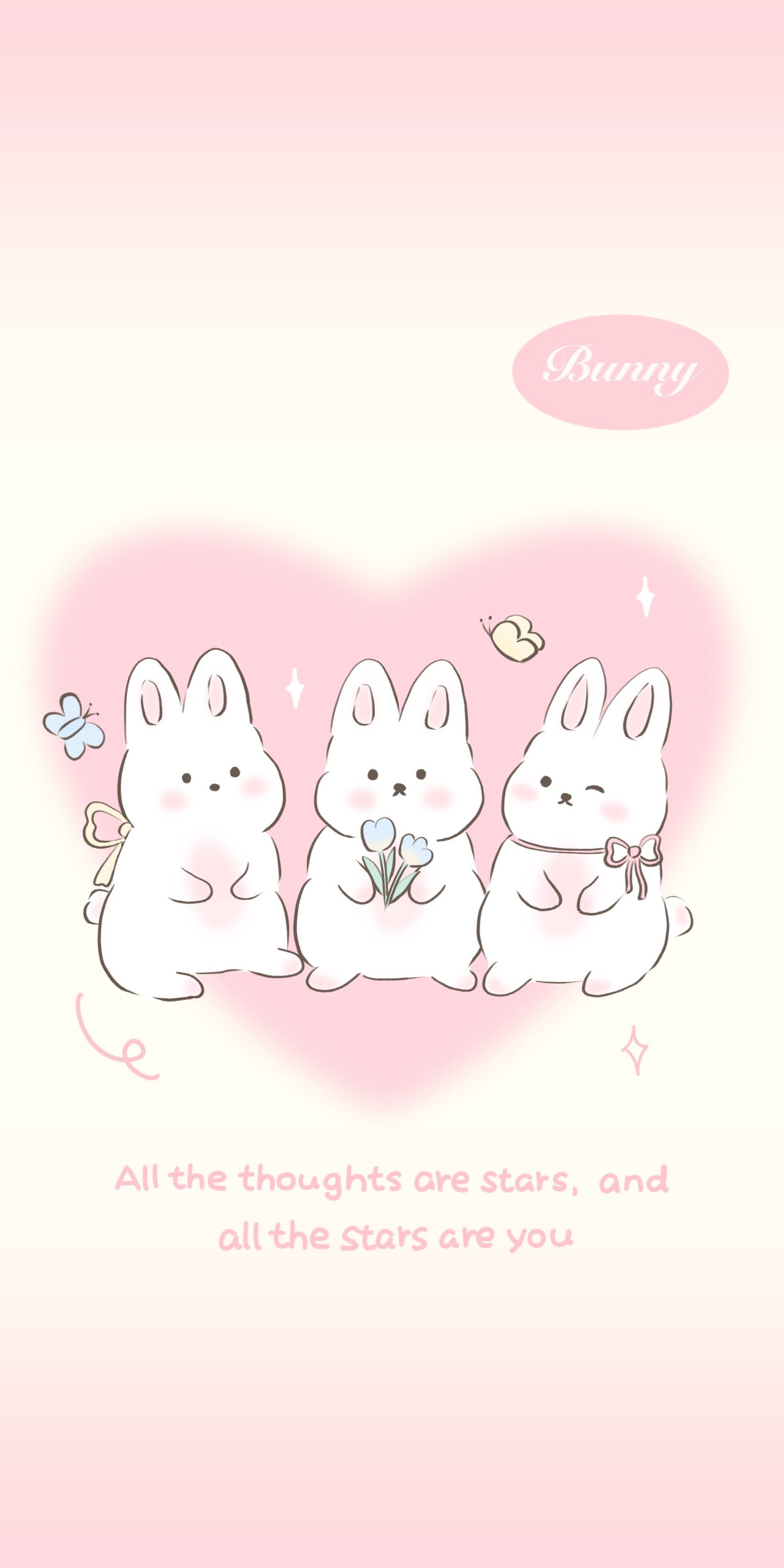 粉色爱心兔子壁纸