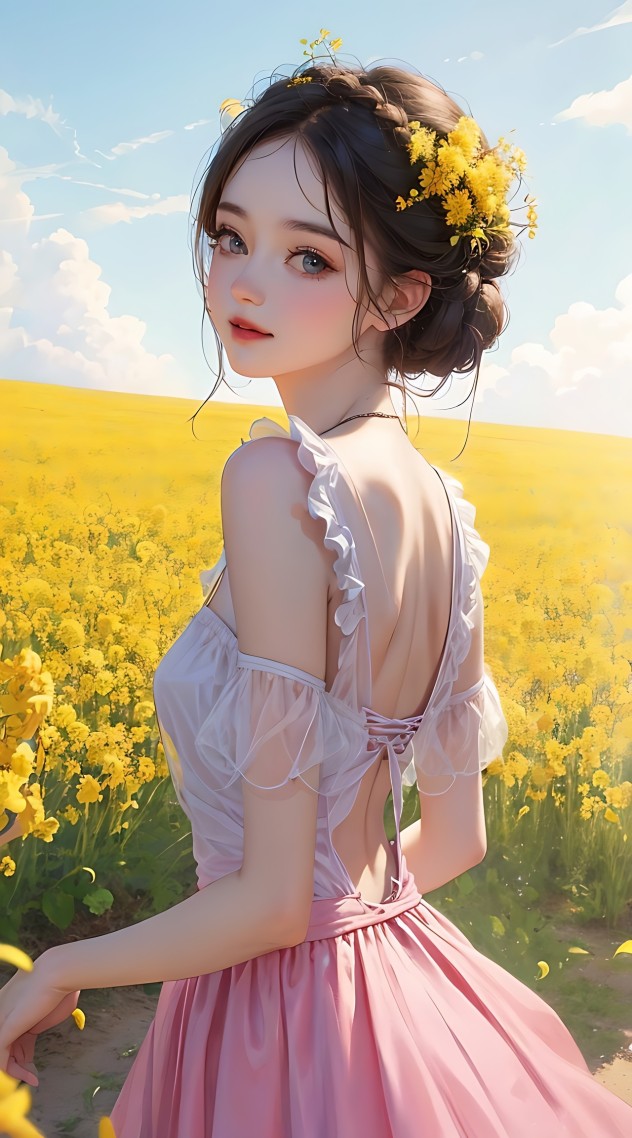 可愛春日少女