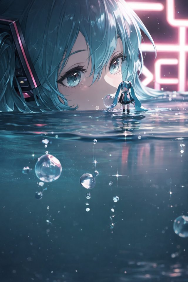初音未来与海