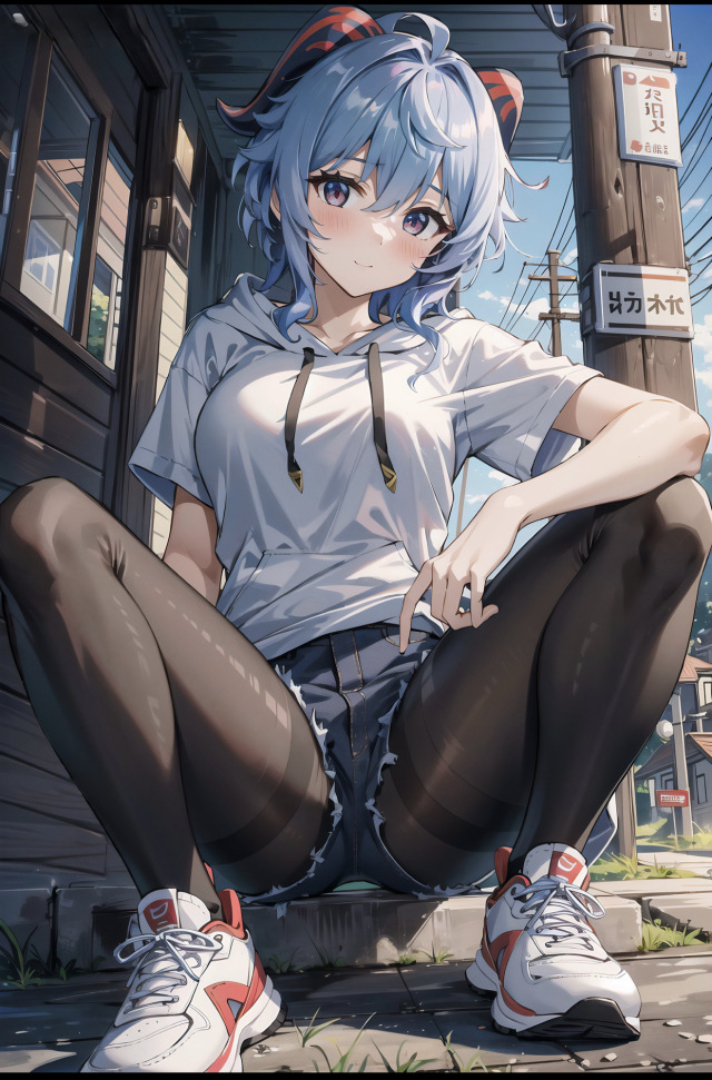 4K 蹲姿，甘雨