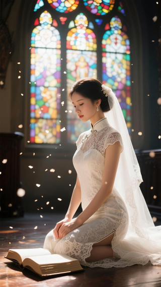 教堂婚礼美女