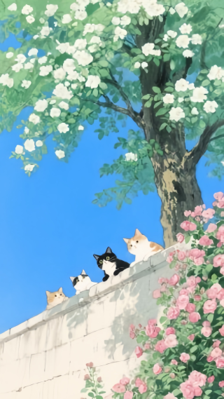 可爱的小花猫