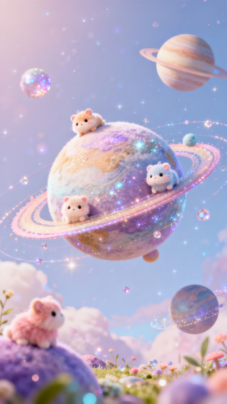 可爱小猫月球
