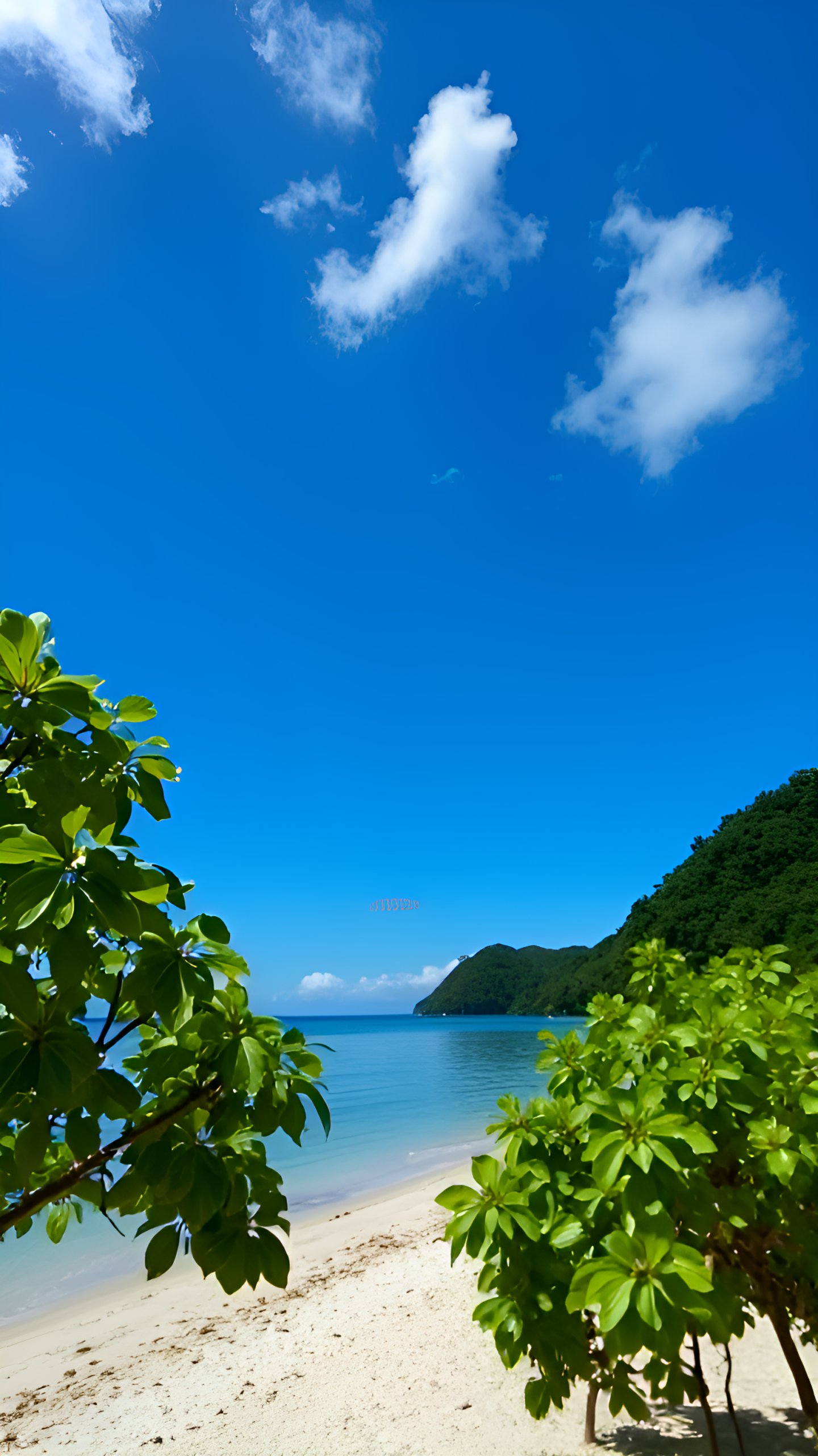 蓝天白云清新自然护眼风景