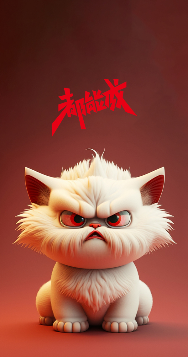 发财猫 励志猫 4K