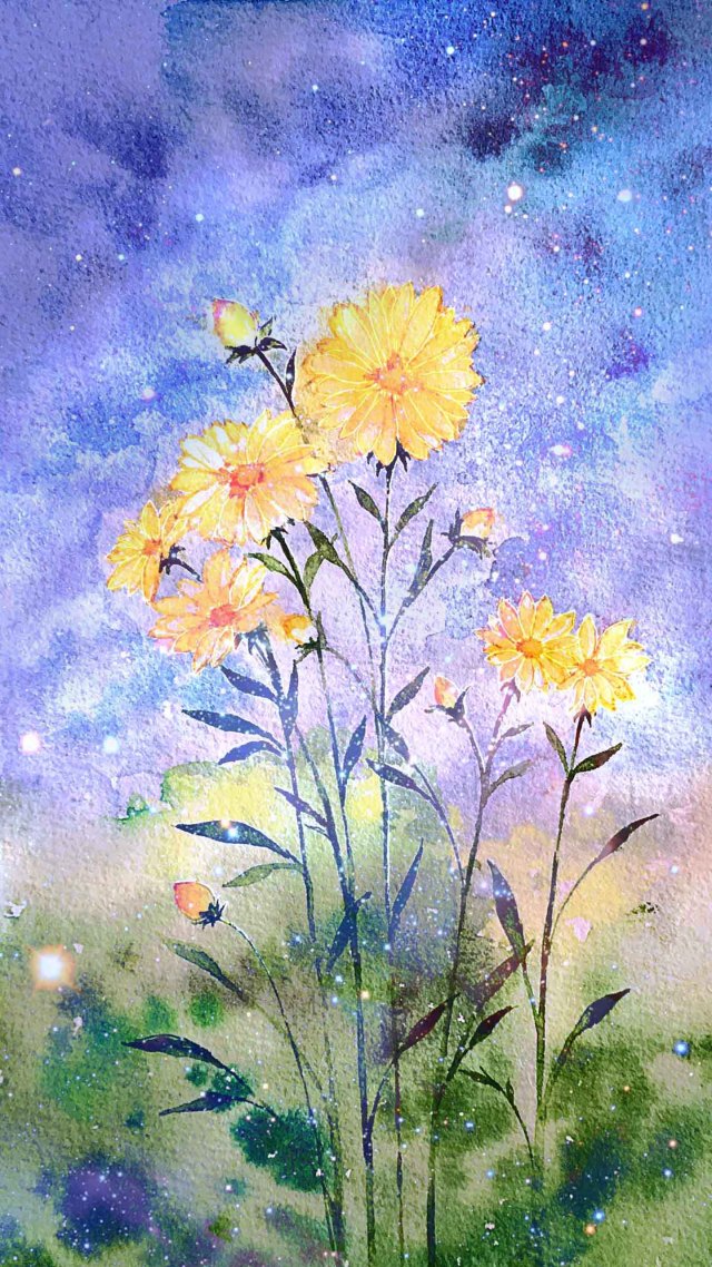 手机聊天背景图片夏日雏菊
