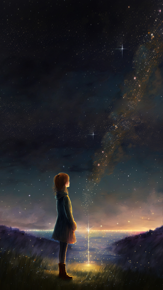 星空與女孩